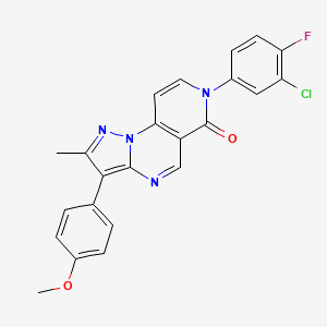 7-(3-chloro-4-fluorophenyl)-3-(4-methoxyphenyl)-2-methylpyrazolo[1,5-a]pyrido[3,4-e]pyrimidin-6(7H)-one