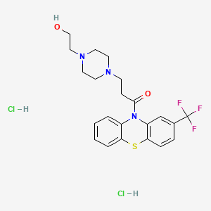 molecular formula C22H26Cl2F3N3O2S B5041625 2-(4-{3-oxo-3-[2-(trifluoromethyl)-10H-phenothiazin-10-yl]propyl}-1-piperazinyl)ethanol dihydrochloride 