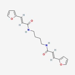 molecular formula C18H20N2O4 B5041656 (E)-3-(furan-2-yl)-N-[4-[[(E)-3-(furan-2-yl)prop-2-enoyl]amino]butyl]prop-2-enamide 