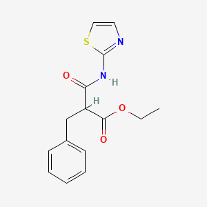 molecular formula C15H16N2O3S B5041657 ethyl 2-benzyl-3-oxo-3-(1,3-thiazol-2-ylamino)propanoate 