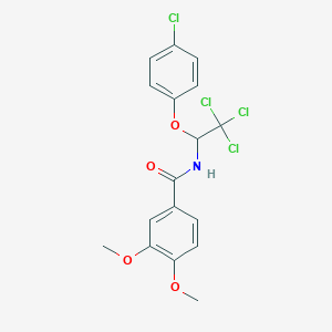 3,4-dimethoxy-N-[2,2,2-trichloro-1-(4-chlorophenoxy)ethyl]benzamide