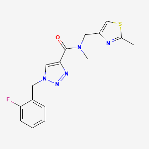 1-[(2-fluorophenyl)methyl]-N-methyl-N-[(2-methyl-1,3-thiazol-4-yl)methyl]triazole-4-carboxamide