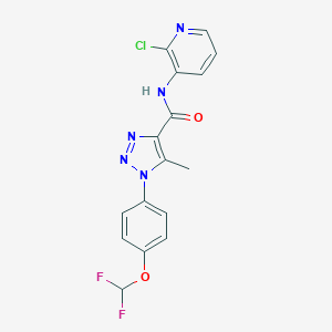 molecular formula C16H12ClF2N5O2 B504168 N-(2-chloro-3-pyridinyl)-1-[4-(difluoromethoxy)phenyl]-5-methyl-1H-1,2,3-triazole-4-carboxamide 