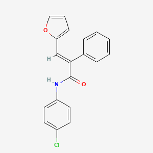 molecular formula C19H14ClNO2 B5041681 N-(4-chlorophenyl)-3-(2-furyl)-2-phenylacrylamide 