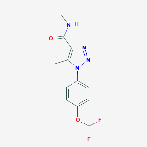 molecular formula C12H12F2N4O2 B504169 1-[4-(difluoromethoxy)phenyl]-N,5-dimethyl-1H-1,2,3-triazole-4-carboxamide 