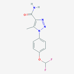 molecular formula C11H10F2N4O2 B504170 1-[4-(difluoromethoxy)phenyl]-5-methyl-1H-1,2,3-triazole-4-carboxamide CAS No. 944771-09-9