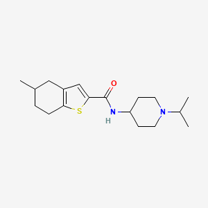 N-(1-isopropyl-4-piperidinyl)-5-methyl-4,5,6,7-tetrahydro-1-benzothiophene-2-carboxamide