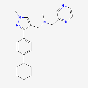 molecular formula C23H29N5 B5041718 1-[3-(4-cyclohexylphenyl)-1-methyl-1H-pyrazol-4-yl]-N-methyl-N-(2-pyrazinylmethyl)methanamine 