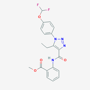 methyl 2-[({1-[4-(difluoromethoxy)phenyl]-5-ethyl-1H-1,2,3-triazol-4-yl}carbonyl)amino]benzoate