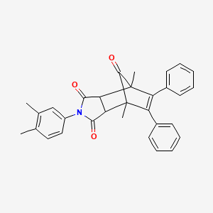 4-(3,4-Dimethylphenyl)-1,7-dimethyl-8,9-diphenyl-4-azatricyclo[5.2.1.02,6]dec-8-ene-3,5,10-trione