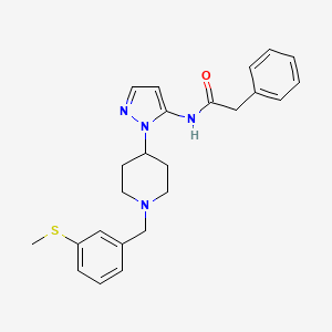 N-(1-{1-[3-(methylthio)benzyl]-4-piperidinyl}-1H-pyrazol-5-yl)-2-phenylacetamide