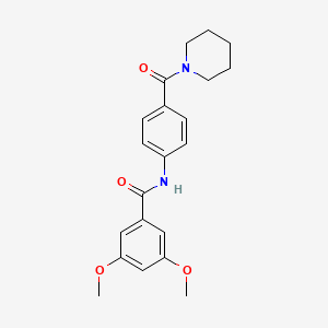 3,5-DIMETHOXY-N~1~-[4-(PIPERIDINOCARBONYL)PHENYL]BENZAMIDE