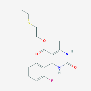 2-(Ethylsulfanyl)ethyl 4-(2-fluorophenyl)-6-methyl-2-oxo-1,2,3,4-tetrahydropyrimidine-5-carboxylate