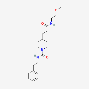 molecular formula C20H31N3O3 B5041809 4-[3-(2-methoxyethylamino)-3-oxopropyl]-N-(2-phenylethyl)piperidine-1-carboxamide 