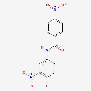 molecular formula C13H8FN3O5 B5041833 N-(4-fluoro-3-nitrophenyl)-4-nitrobenzamide 