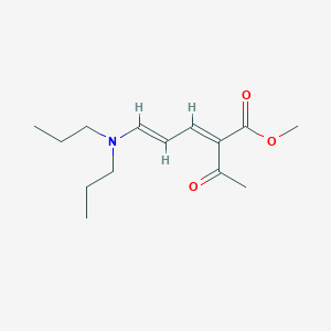 molecular formula C14H23NO3 B5041835 methyl (2E,4E)-2-acetyl-5-(dipropylamino)penta-2,4-dienoate 