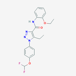 molecular formula C20H20F2N4O3 B504190 1-[4-(difluoromethoxy)phenyl]-N-(2-ethoxyphenyl)-5-ethyl-1H-1,2,3-triazole-4-carboxamide 