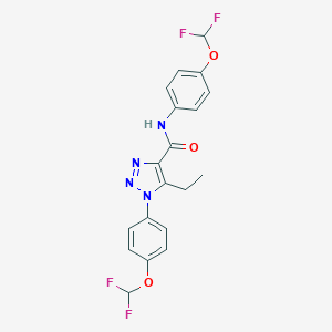 molecular formula C19H16F4N4O3 B504191 N,1-bis[4-(difluoromethoxy)phenyl]-5-ethyl-1H-1,2,3-triazole-4-carboxamide 