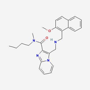 N-butyl-3-({[(2-methoxy-1-naphthyl)methyl]amino}methyl)-N-methylimidazo[1,2-a]pyridine-2-carboxamide