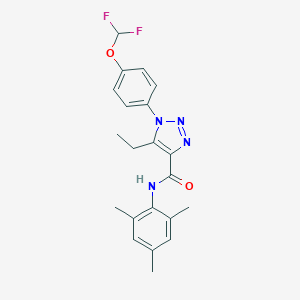 molecular formula C21H22F2N4O2 B504192 1-[4-(difluoromethoxy)phenyl]-5-ethyl-N-mesityl-1H-1,2,3-triazole-4-carboxamide 