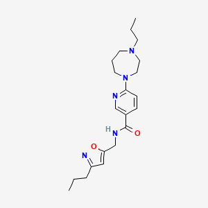 6-(4-propyl-1,4-diazepan-1-yl)-N-[(3-propyl-5-isoxazolyl)methyl]nicotinamide