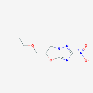 molecular formula C8H12N4O4 B5041960 2-nitro-5-(propoxymethyl)-5,6-dihydro[1,3]oxazolo[3,2-b][1,2,4]triazole 