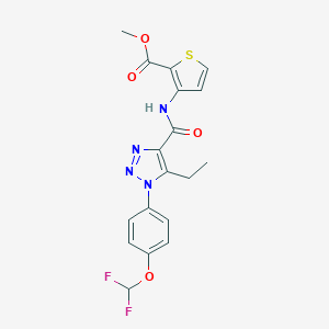 methyl 3-[({1-[4-(difluoromethoxy)phenyl]-5-ethyl-1H-1,2,3-triazol-4-yl}carbonyl)amino]-2-thiophenecarboxylate