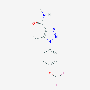 molecular formula C13H14F2N4O2 B504199 1-[4-(difluoromethoxy)phenyl]-5-ethyl-N-methyl-1H-1,2,3-triazole-4-carboxamide 