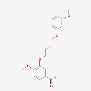 molecular formula C19H22O5 B5042008 4-methoxy-3-[4-(3-methoxyphenoxy)butoxy]benzaldehyde 