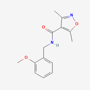 molecular formula C14H16N2O3 B5042022 N-(2-methoxybenzyl)-3,5-dimethyl-4-isoxazolecarboxamide 