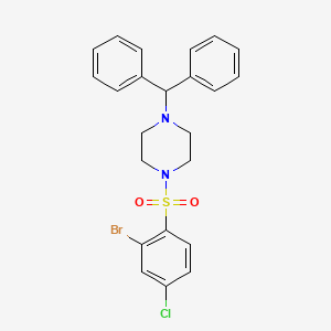 1-[(2-bromo-4-chlorophenyl)sulfonyl]-4-(diphenylmethyl)piperazine