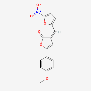 (3Z)-5-(4-Methoxyphenyl)-3-[(5-nitrofuran-2-YL)methylidene]-2,3-dihydrofuran-2-one