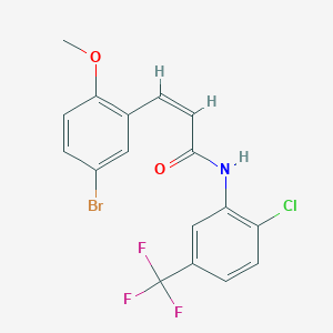 3-(5-bromo-2-methoxyphenyl)-N-[2-chloro-5-(trifluoromethyl)phenyl]acrylamide