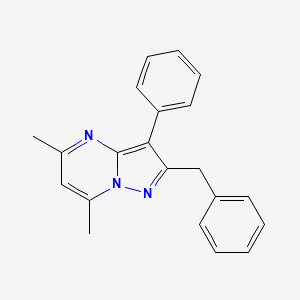 molecular formula C21H19N3 B5042066 2-benzyl-5,7-dimethyl-3-phenylpyrazolo[1,5-a]pyrimidine 