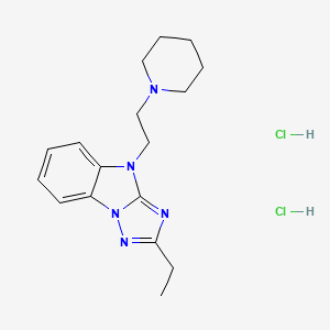 2-Ethyl-4-(2-piperidin-1-ylethyl)-[1,2,4]triazolo[1,5-a]benzimidazole;dihydrochloride