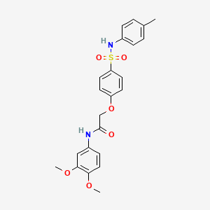 molecular formula C23H24N2O6S B5042094 N-(3,4-dimethoxyphenyl)-2-(4-{[(4-methylphenyl)amino]sulfonyl}phenoxy)acetamide 