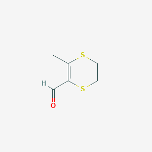 molecular formula C6H8OS2 B050421 3-Methyl-5,6-dihydro-1,4-dithiin-2-carbaldehyde CAS No. 122138-88-9