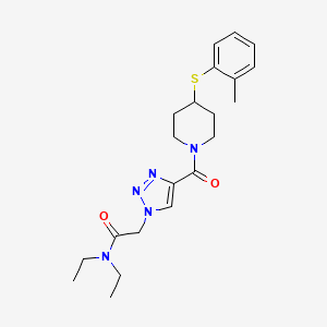 N,N-diethyl-2-[4-({4-[(2-methylphenyl)thio]-1-piperidinyl}carbonyl)-1H-1,2,3-triazol-1-yl]acetamide