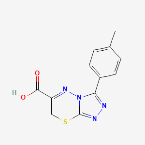 molecular formula C12H10N4O2S B5042159 3-(4-methylphenyl)-7H-[1,2,4]triazolo[3,4-b][1,3,4]thiadiazine-6-carboxylic acid 