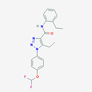 molecular formula C20H20F2N4O2 B504219 1-[4-(difluoromethoxy)phenyl]-5-ethyl-N-(2-ethylphenyl)-1H-1,2,3-triazole-4-carboxamide 