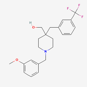 molecular formula C22H26F3NO2 B5042198 {1-(3-methoxybenzyl)-4-[3-(trifluoromethyl)benzyl]-4-piperidinyl}methanol 