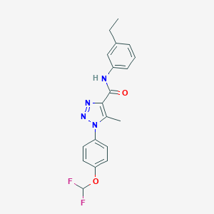 molecular formula C19H18F2N4O2 B504220 1-[4-(difluoromethoxy)phenyl]-N-(3-ethylphenyl)-5-methyl-1H-1,2,3-triazole-4-carboxamide 