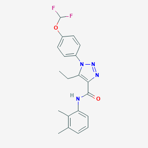 molecular formula C20H20F2N4O2 B504223 1-[4-(difluoromethoxy)phenyl]-N-(2,3-dimethylphenyl)-5-ethyl-1H-1,2,3-triazole-4-carboxamide 
