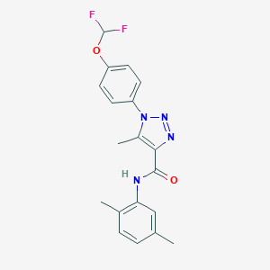 molecular formula C19H18F2N4O2 B504224 1-[4-(difluoromethoxy)phenyl]-N-(2,5-dimethylphenyl)-5-methyl-1H-1,2,3-triazole-4-carboxamide 