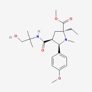 molecular formula C21H32N2O5 B5042246 methyl (2S,4S,5R)-2-ethyl-4-[(1-hydroxy-2-methylpropan-2-yl)carbamoyl]-5-(4-methoxyphenyl)-1-methylpyrrolidine-2-carboxylate 