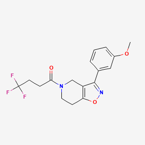 molecular formula C17H17F3N2O3 B5042253 3-(3-methoxyphenyl)-5-(4,4,4-trifluorobutanoyl)-4,5,6,7-tetrahydroisoxazolo[4,5-c]pyridine 