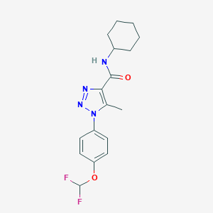 molecular formula C17H20F2N4O2 B504226 N-cyclohexyl-1-[4-(difluoromethoxy)phenyl]-5-methyl-1H-1,2,3-triazole-4-carboxamide 