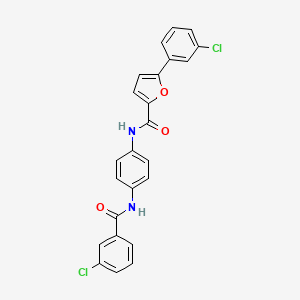 N-{4-[(3-chlorobenzoyl)amino]phenyl}-5-(3-chlorophenyl)-2-furamide