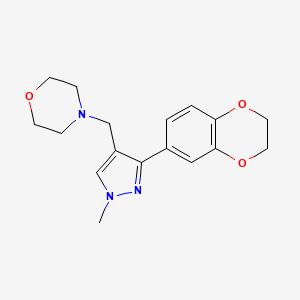 4-{[3-(2,3-dihydro-1,4-benzodioxin-6-yl)-1-methyl-1H-pyrazol-4-yl]methyl}morpholine