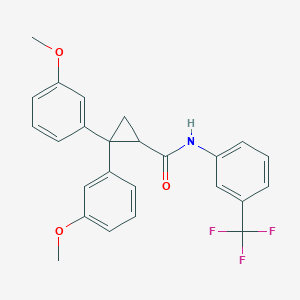 2,2-bis(3-methoxyphenyl)-N-[3-(trifluoromethyl)phenyl]cyclopropane-1-carboxamide